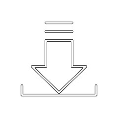 Download, install icon in line style