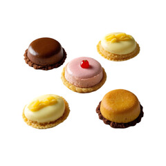 Petit Fours on transparent background