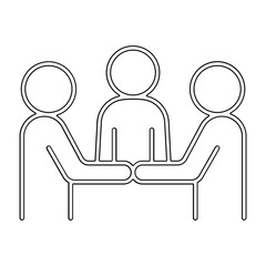 Member icon in line style