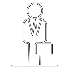 Businessman icon in line style