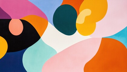 Abstract festive explosion of joyful colors and quirky patterns, merging unexpected shapes into a whimsical tapestry of playful creativity