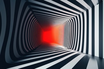 Abstract visual distortion with warped geometric patterns, creating an optical illusion of endless depth and shifting spatial dynamics