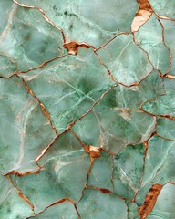 Obraz premium Corroded copper textures blending with oxidized green patina, creating a rich abstract tapestry of metallic decay