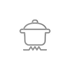 Pot icon in line style