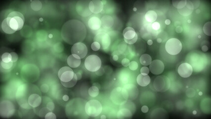 Dark green circle with bokeh effect background. Generative AI.