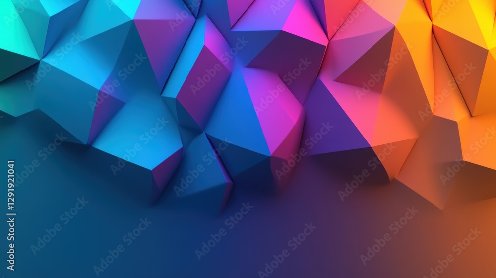 Poster abstract geometric background featuring colorful shapes and patterns in a modern design layout