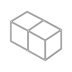 Box icon in line style