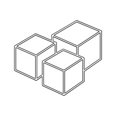 Box icon in line style