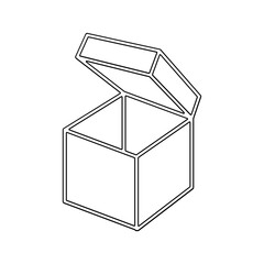 Box icon in line style