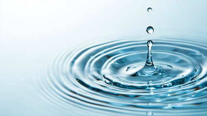 Blue Water Circles with Rings and Ripples
