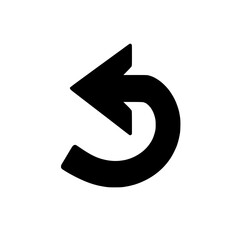 Icon of a backward arrow, symbolizing undo action and reversal