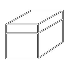 Box icon in line style