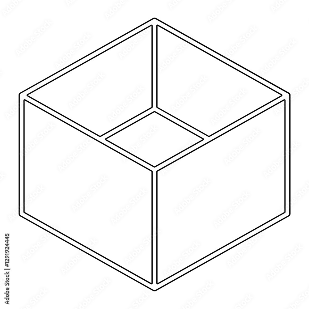 Poster empty box icon in line style