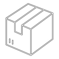 Parcel icon in line style