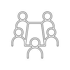 Meeting icon in line style