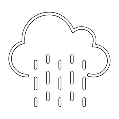 Rain icon in line style