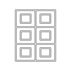 Chocolate bar icon in line style