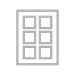 Chocolate bar icon in line style