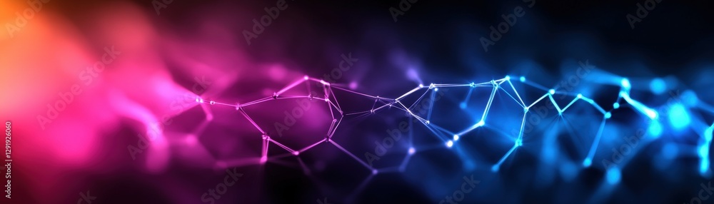 Aufkleber abstract background featuring glowing particles and lines in a dynamic composition for creative proj
