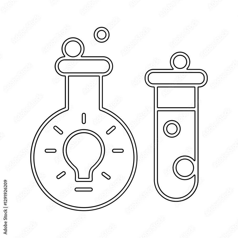 Poster experiment icon in line style