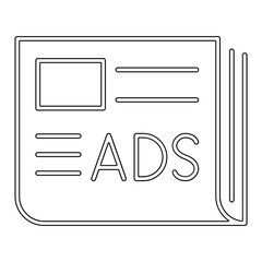 Advertisement icon in line style