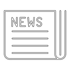 Newspaper icon in line style