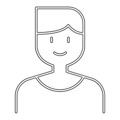 Man icon in line style