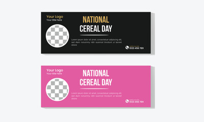 national cereal day Facebook banner 