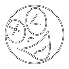 Crazy icon in line style