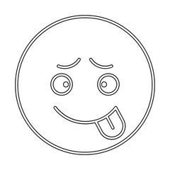 Crazy icon in line style