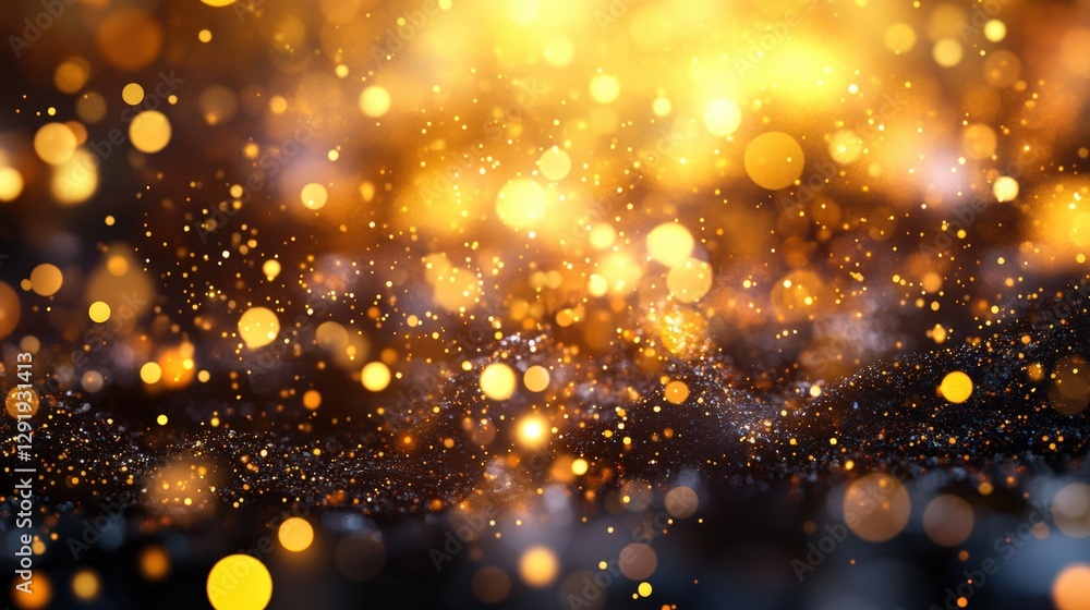 Aufkleber blurred background with gold lights creating a soft photographic atmosphere