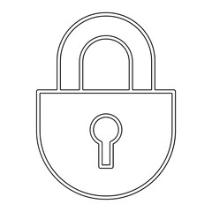 Lock icon in line style