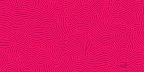 Abstract pattern background. Organic halftone background. Vector organic pattern of line and dots maze and irregular cells on red background