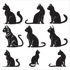 Cat silhouette vector