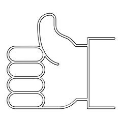 Thumb up icon in line style