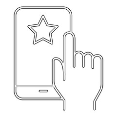 customer satisfaction survey icon in line style