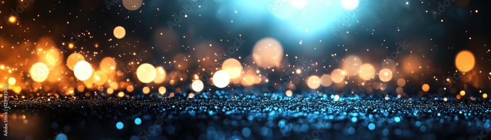 Aufkleber dark background illuminated by numerous colorful lights creating a vibrant visual display