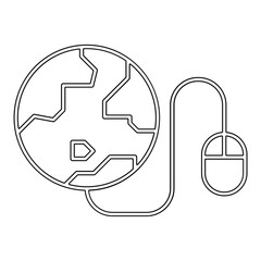 Online icon in line style