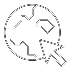 Online icon in line style