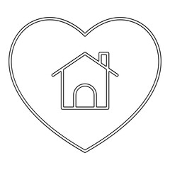 Sweet home icon in line style