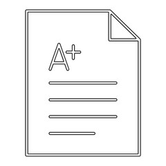 Transcript icon in line style