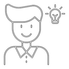 Creative icon in line style