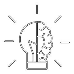 Idea icon in line style