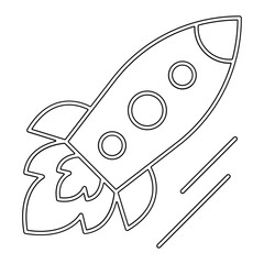 start up icon in line style