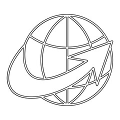 International icon in line style