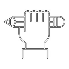 Writing icon in line style