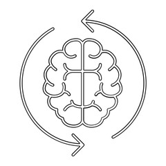 Thinking icon in line style