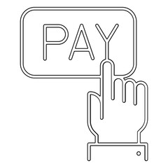 Obraz premium E-payment icon in line style