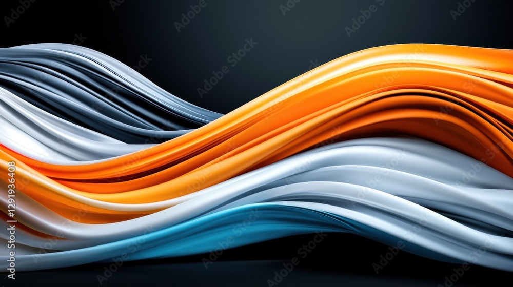Poster abstract background with flowing lines and shapes in a modern artistic style