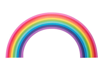 spring season equipment, Colorful rainbow arch isolated on a white background.